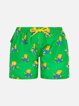 Badeshorts für Jungen aus leichtem Stoff Jean Lighting mit Bart-Aufdruck | DIE SIMPSON-SONDERAUSGABE