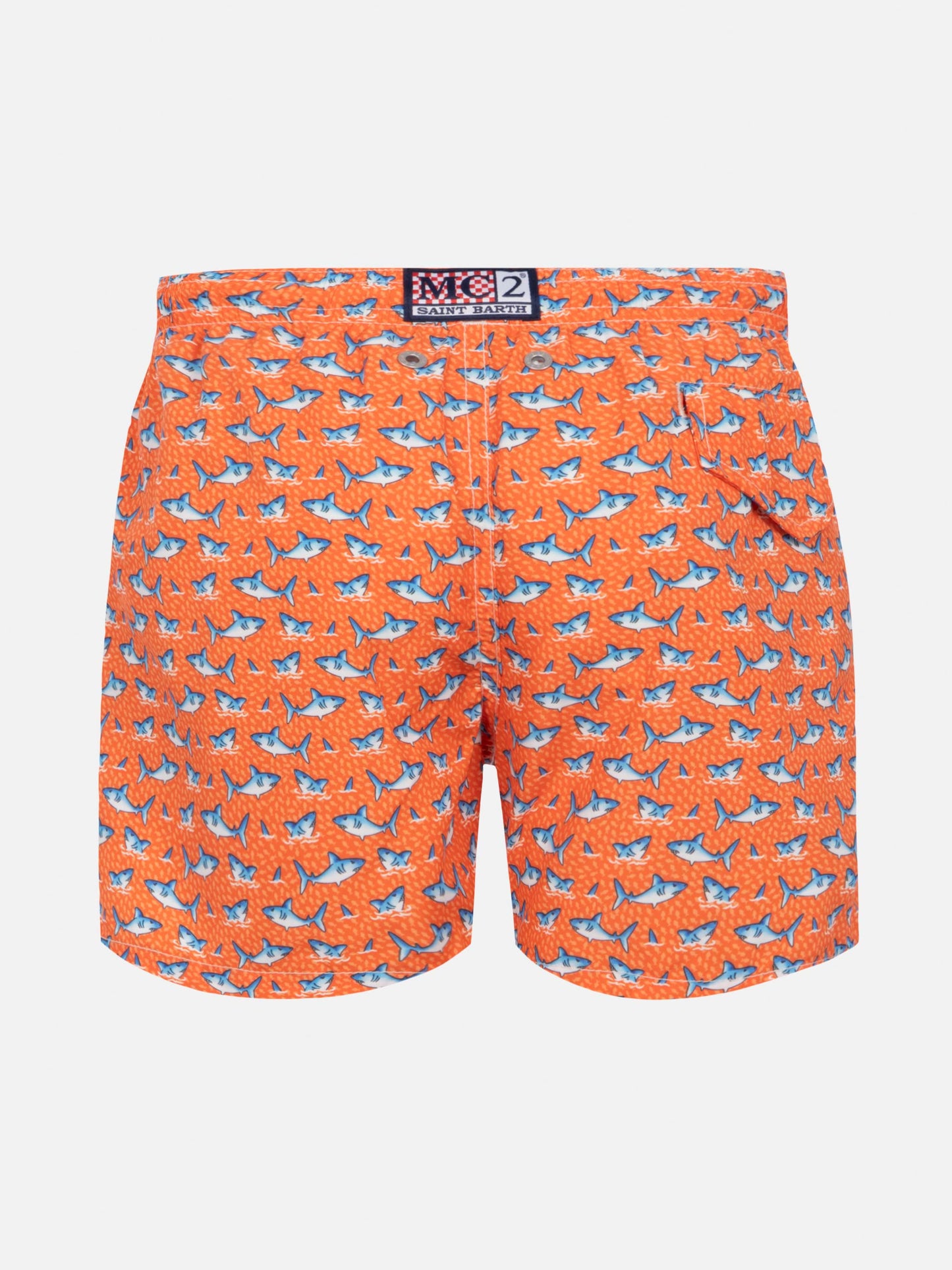Badeshorts aus leichtem Stoff von Jean Lighting mit Hai-Print