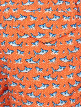 Badeshorts aus leichtem Stoff von Jean Lighting mit Hai-Print
