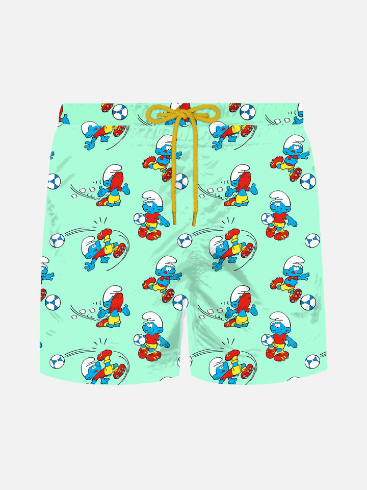 Costume mare Jean Lighting in tessuto leggero con stampa Puffi | THE SMURF SPECIAL EDITION