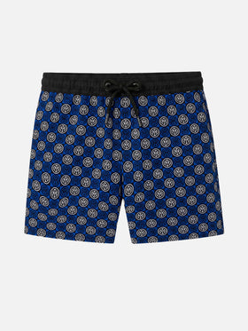 Boy lightweight fabric swimshorts with Inter print | INTER SPECIAL EDITION