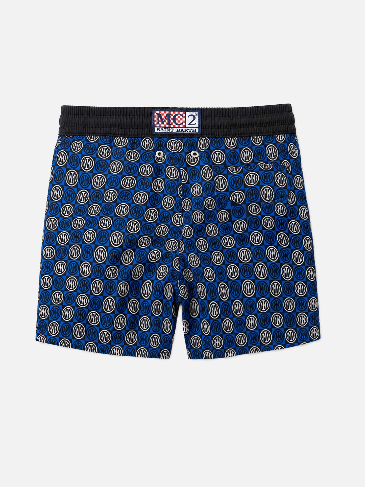 Boy lightweight fabric swimshorts with Inter print | INTER SPECIAL EDITION