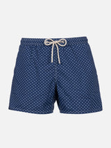 Badeshorts für Jungen aus leichtem Stoff von Jean Lighting mit Polka-Dots-Print