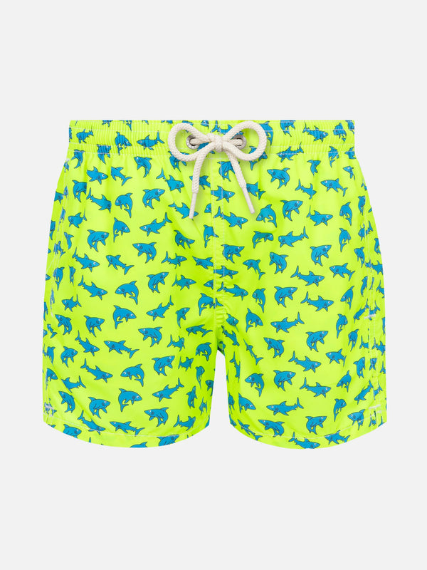 Jean Lighting lightweight fabric swim shorts with shark print