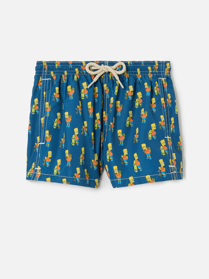Badeshorts für Jungen aus leichtem Stoff mit Skater-Bart-Aufdruck | DIE SIMPSONS-SONDERAUSGABE