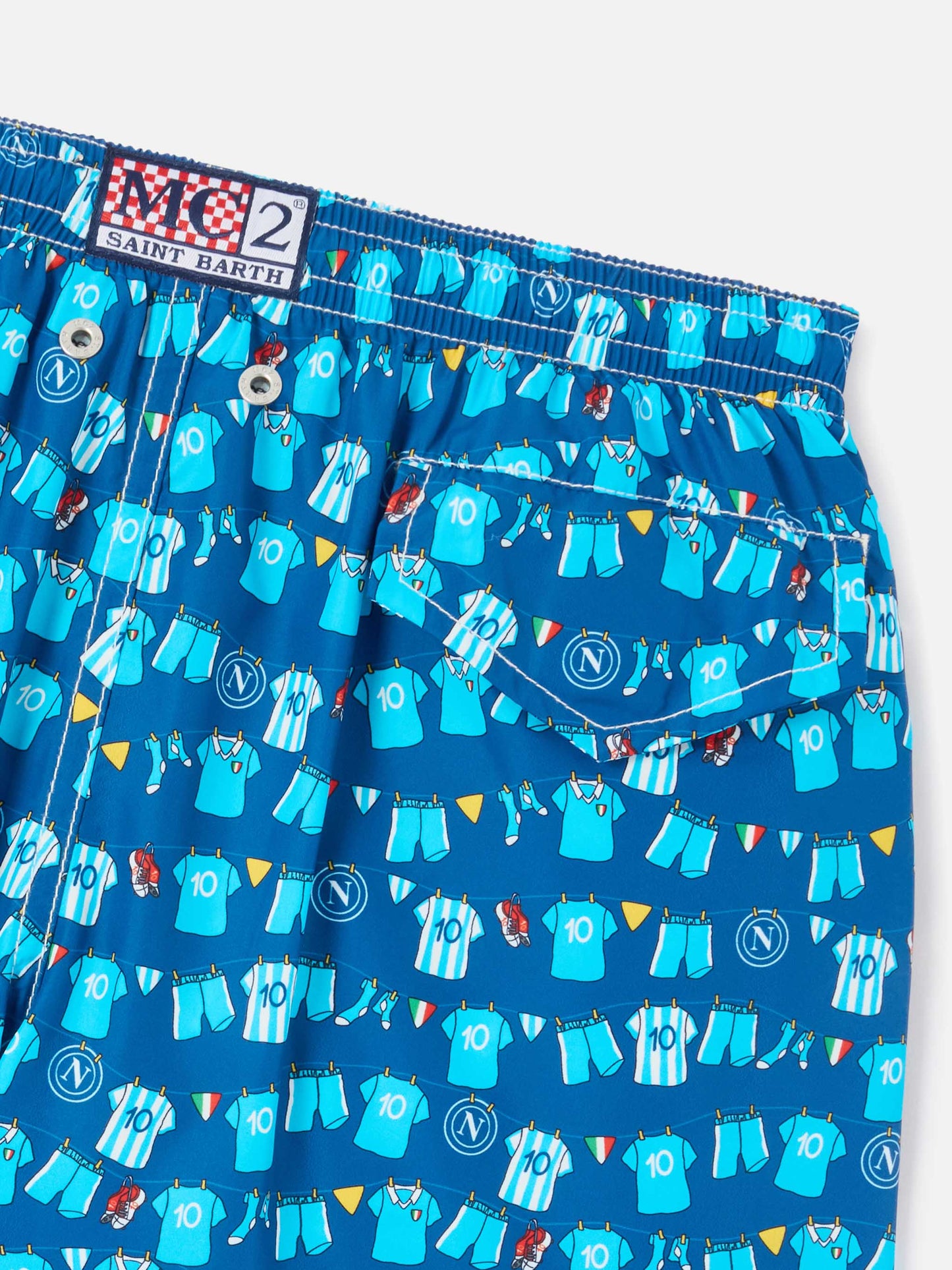 Short de bain Jean Lighting avec imprimé all-over SSC Napoli Balconi | SSC NAPOLI SPECIAL EDITION 