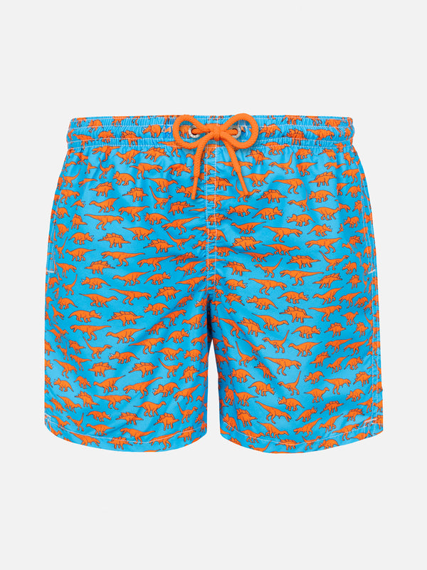 Badeshorts für Jungen aus leichtem Stoff mit Dinosaurier-Print