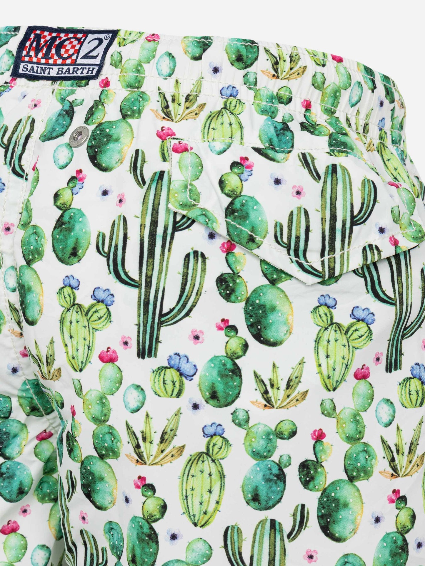 Jean Lighting lightweight fabric swim shorts with cactus print
