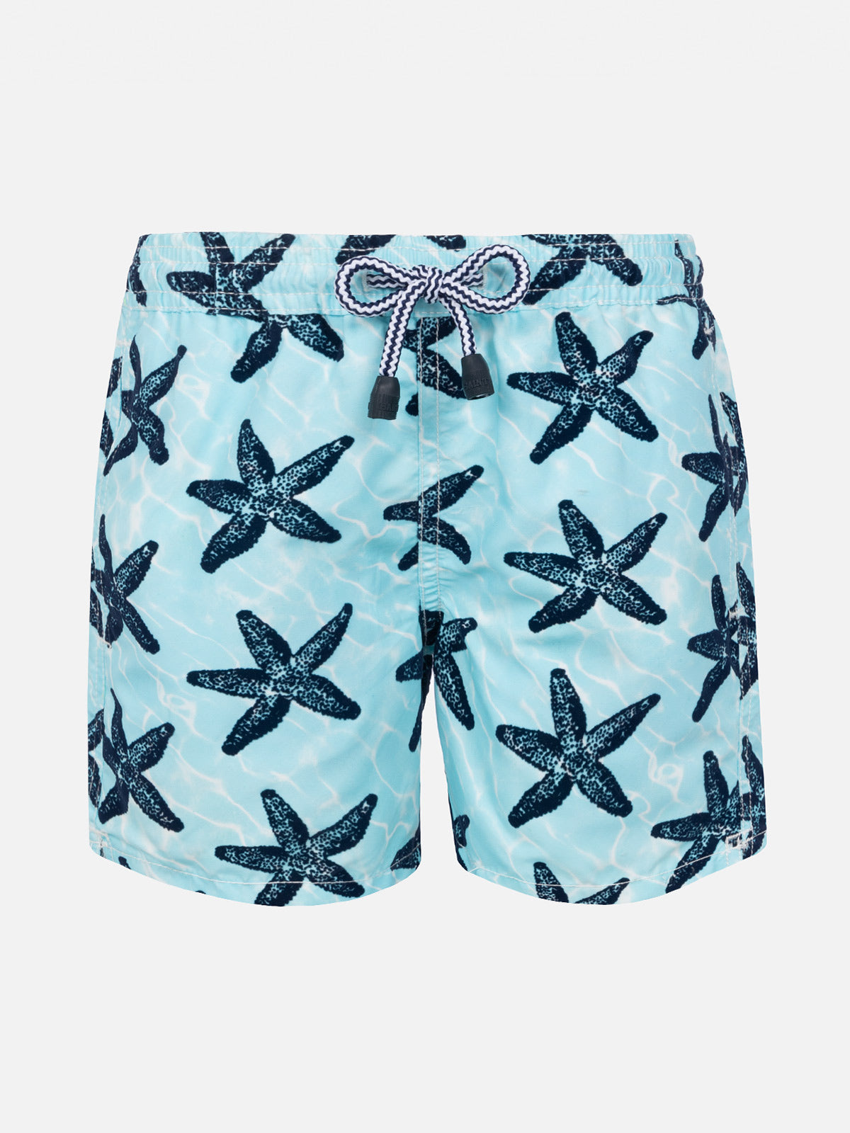 Boy swim shorts with flocked starfish print - MC2 Saint Barth