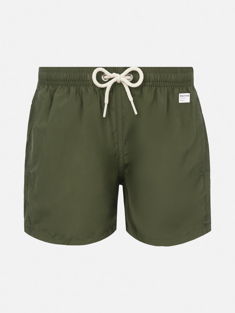 Leichte Badeshorts in Militärgrün von Jean Lighting Pantone | PANTONE® SPECIAL EDITION