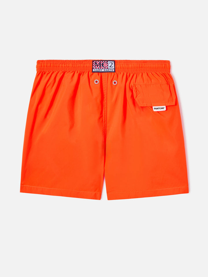 Jean Lighting Pantone lightweight fluo orange swim shorts  | PANTONE® SPECIAL EDITION