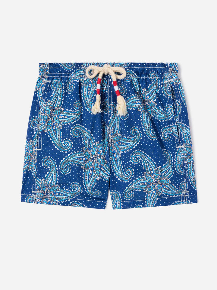 Badehose für Jungen mit Paisley-Print 