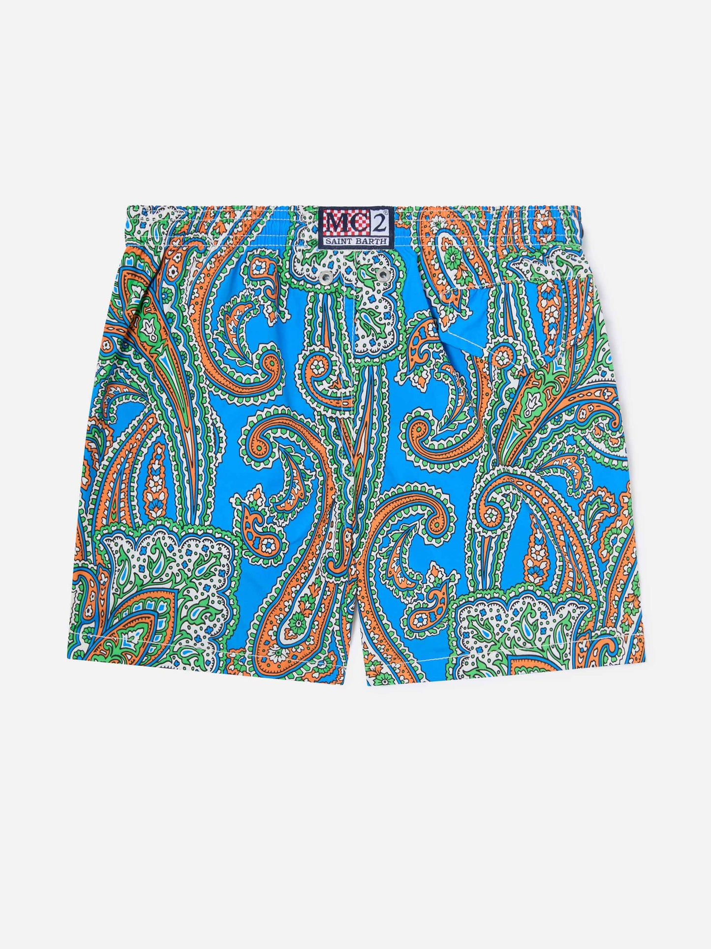 Bañador tipo shorts para niño con estampado paisley 