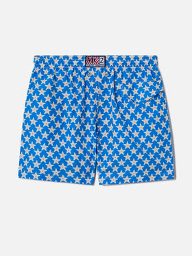 Short de bain garçon en tissu léger Jean Lighting 70 avec imprimé étoiles de mer 
