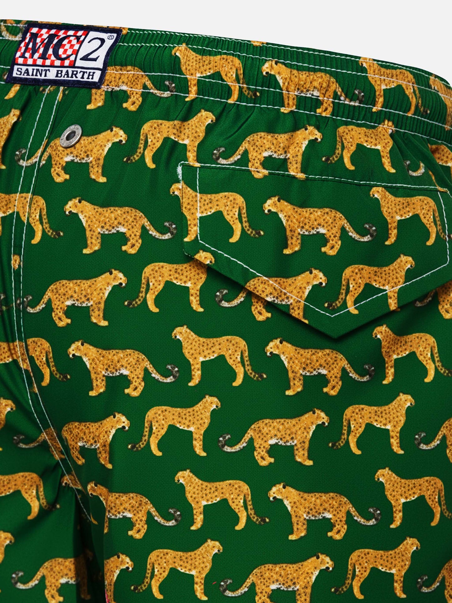 Jean Lighting 70 lightweight swim shorts with cheeta print