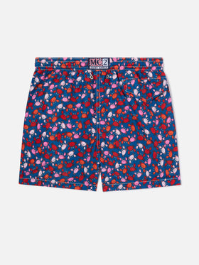 Boy swim shorts with crab print