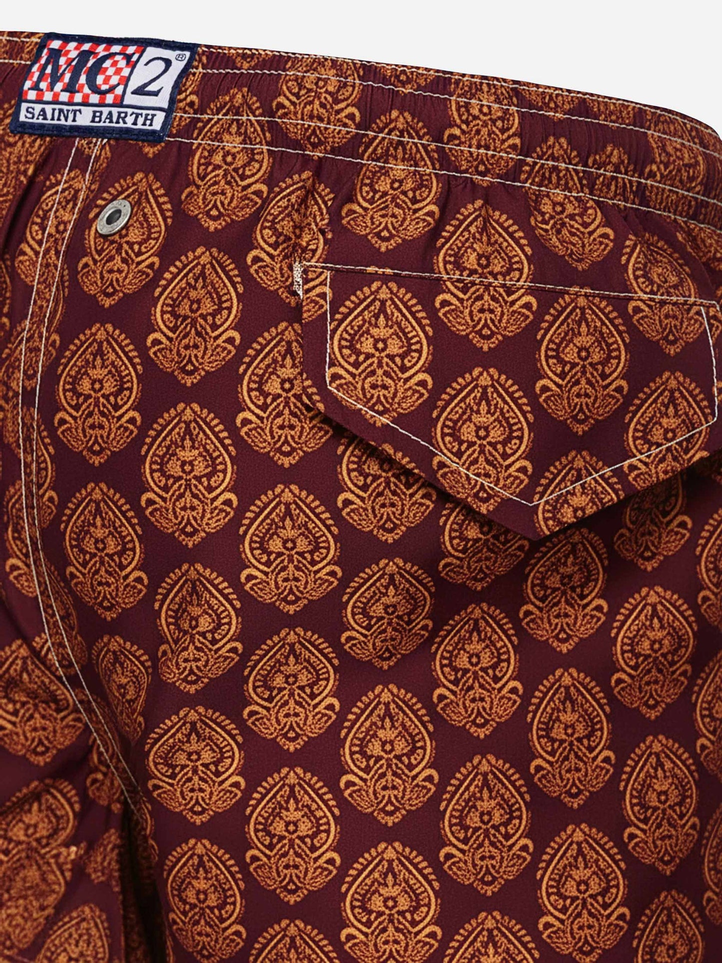 Costume mare Jean Lighting 70 in tessuto leggero con stampa indiana