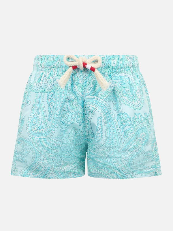 Badeshorts für Jungen aus leichtem Stoff Jean Lighting 70 mit Paisley-Print