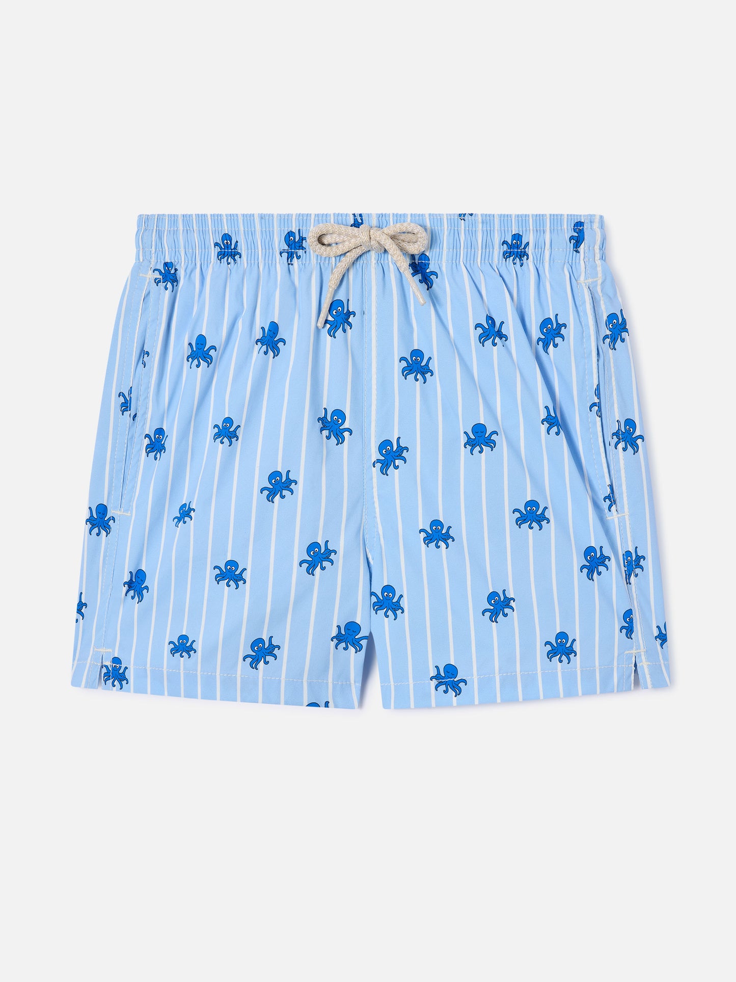 Costume Jean Lighting Stretch a righe con stampa polipetti all over
