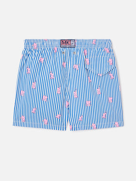 Jean Lighting Stretch swim shorts striped with elephant print