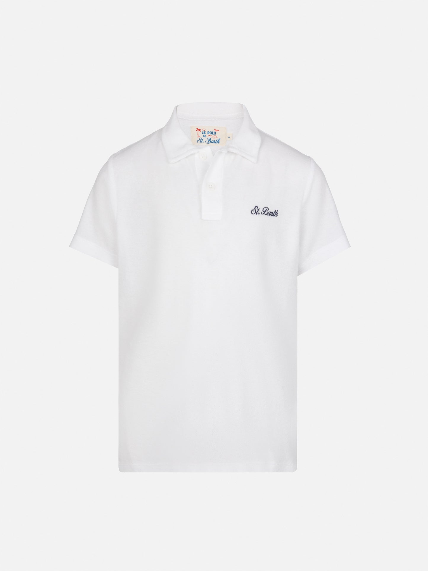 Jeremy Jr white terry polo shirt