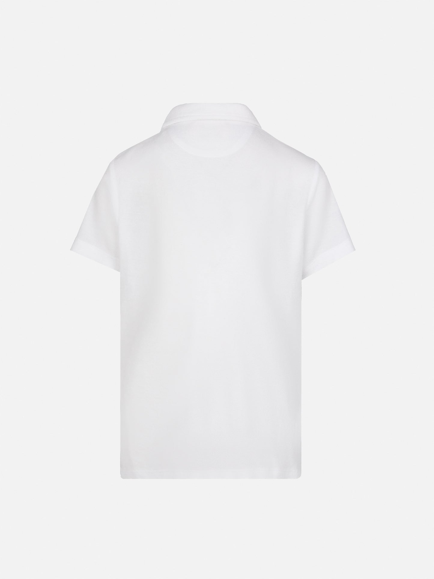 Jeremy Jr white terry polo shirt