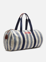 Travel duffel canvas bag Jetleg with striped print