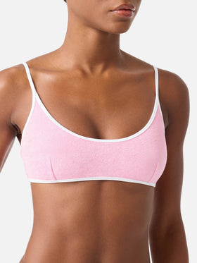 Pink Juliane String terry bikini with piping | Special Edition