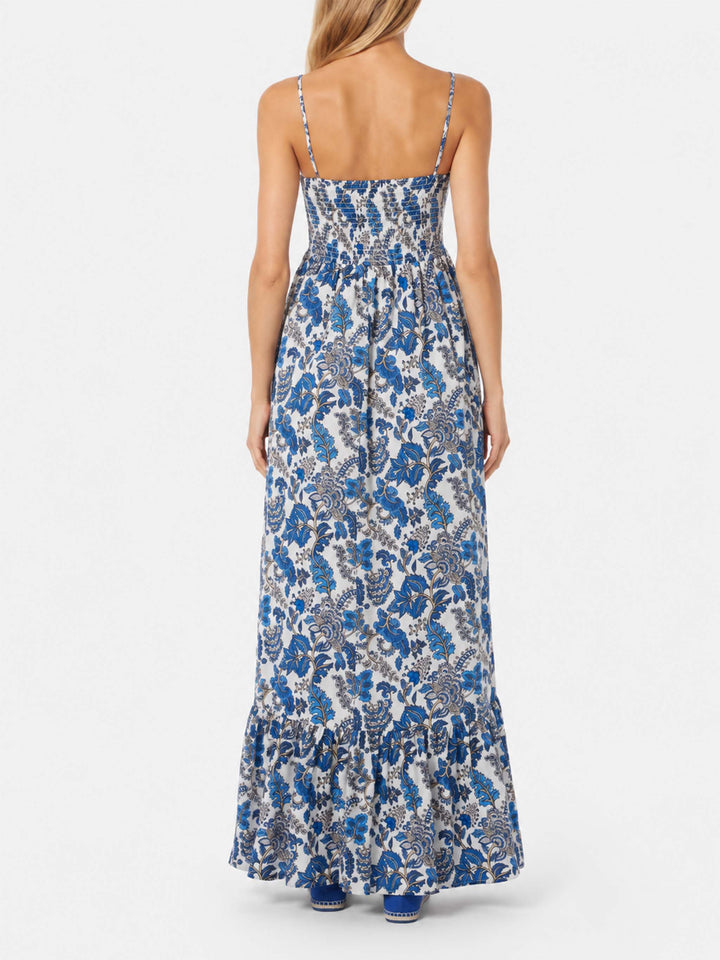 Vestido de algodón para mujer Jemma con bordado fruncido 