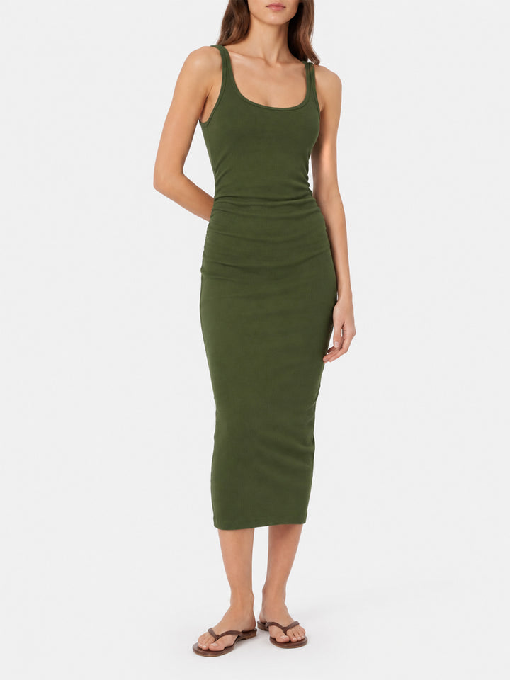 Jennifer white ribbed cotton dress