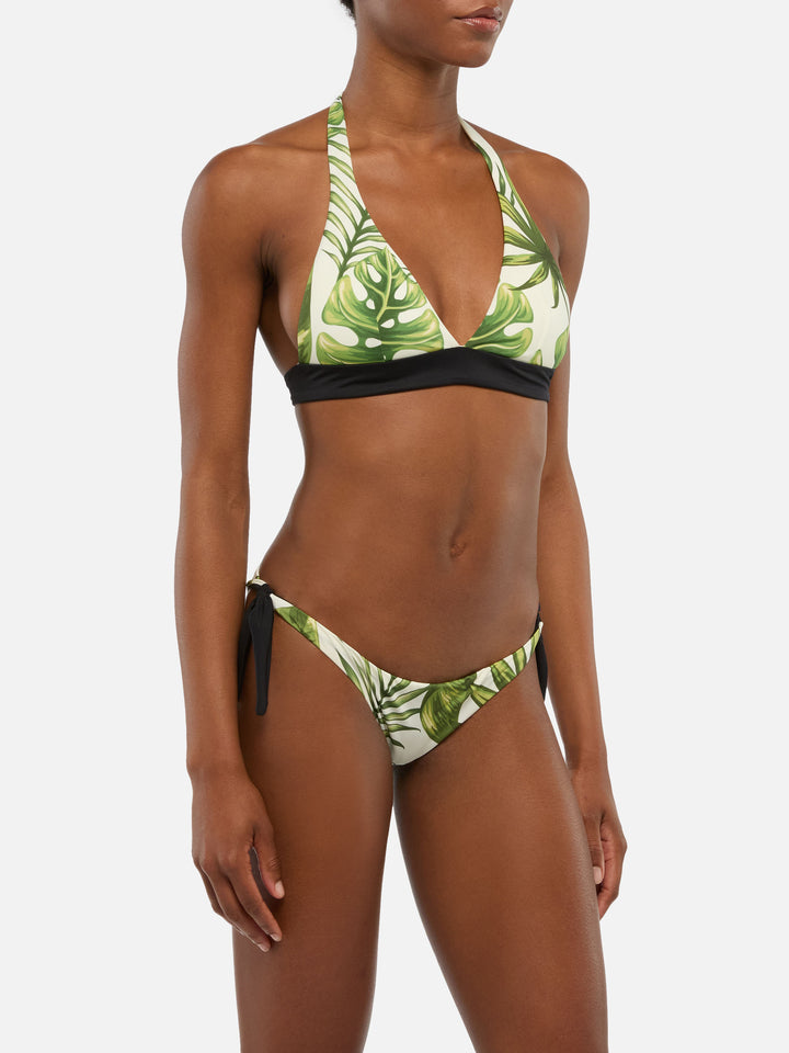 Bikini a triangolo Joanne Ines con stampa tropicale