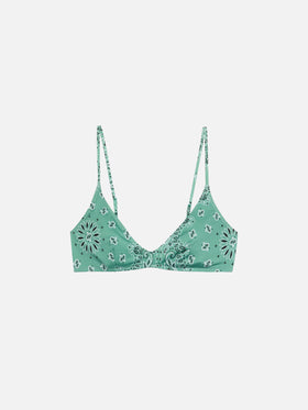 Bralette scollata con stampa bandana Paloma
