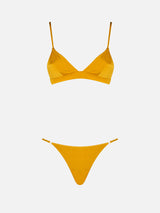 Ockergelber Triangel-Bikini für Damen von Lucile Jodene