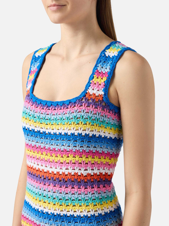 Handgehäkeltes Minikleid aus Baumwolle, Jaisal