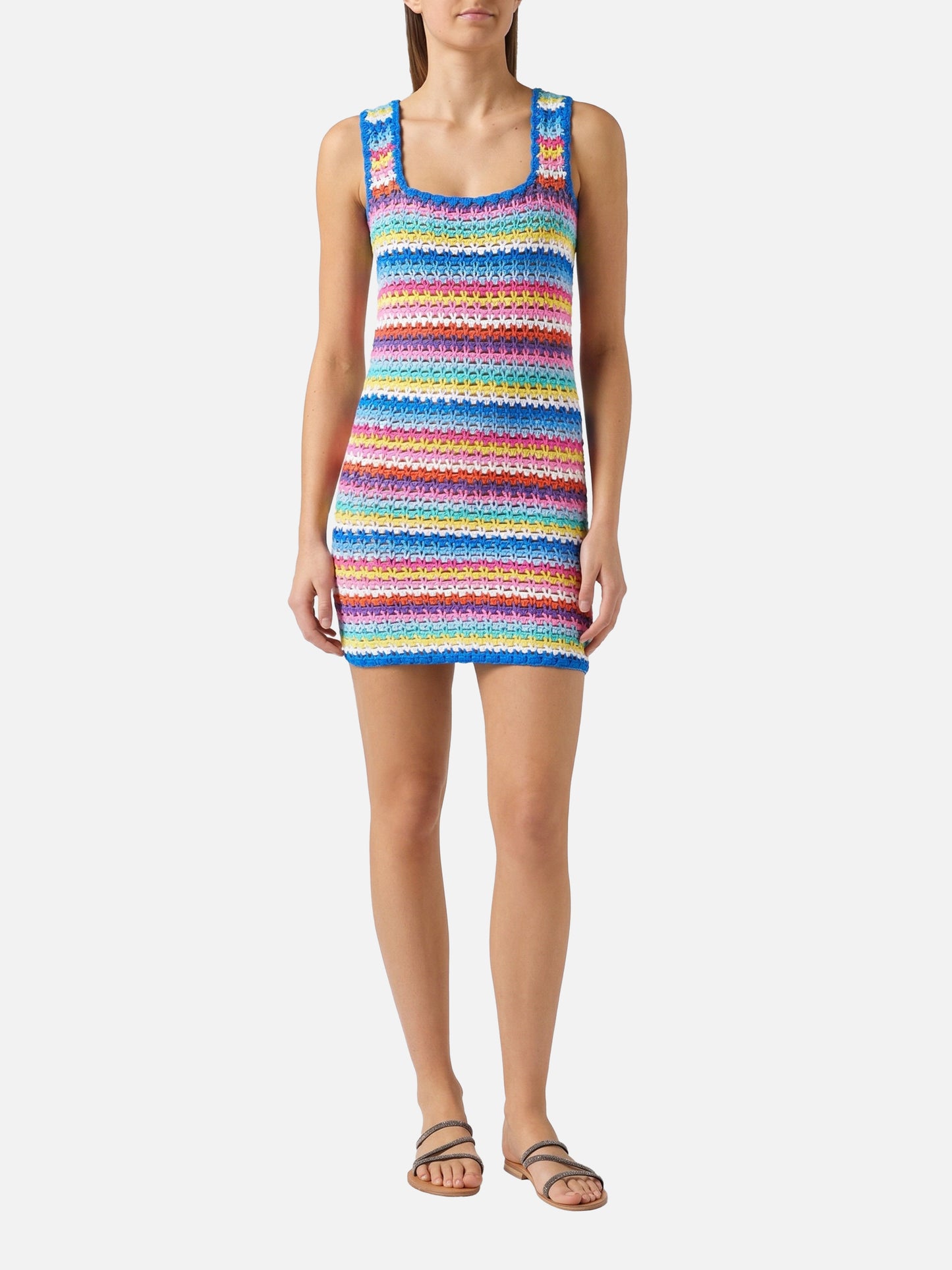 Handgehäkeltes Minikleid aus Baumwolle, Jaisal