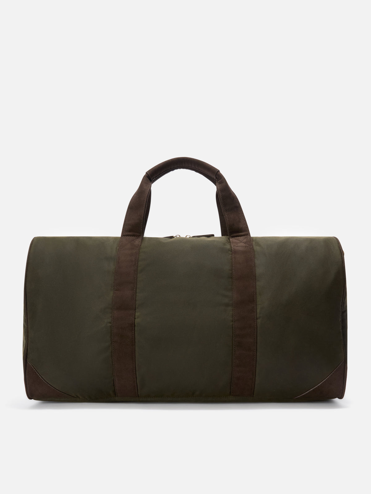 Military green Jetleg waxed duffle bag with logo embroidery