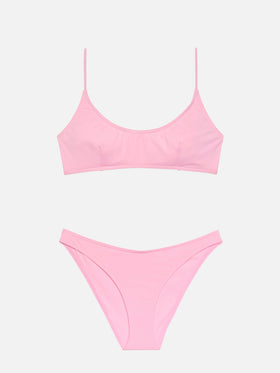 Klassische Badehose „Lido“ in Rosa – Strand-Bralette „Judy“ in Rosa
