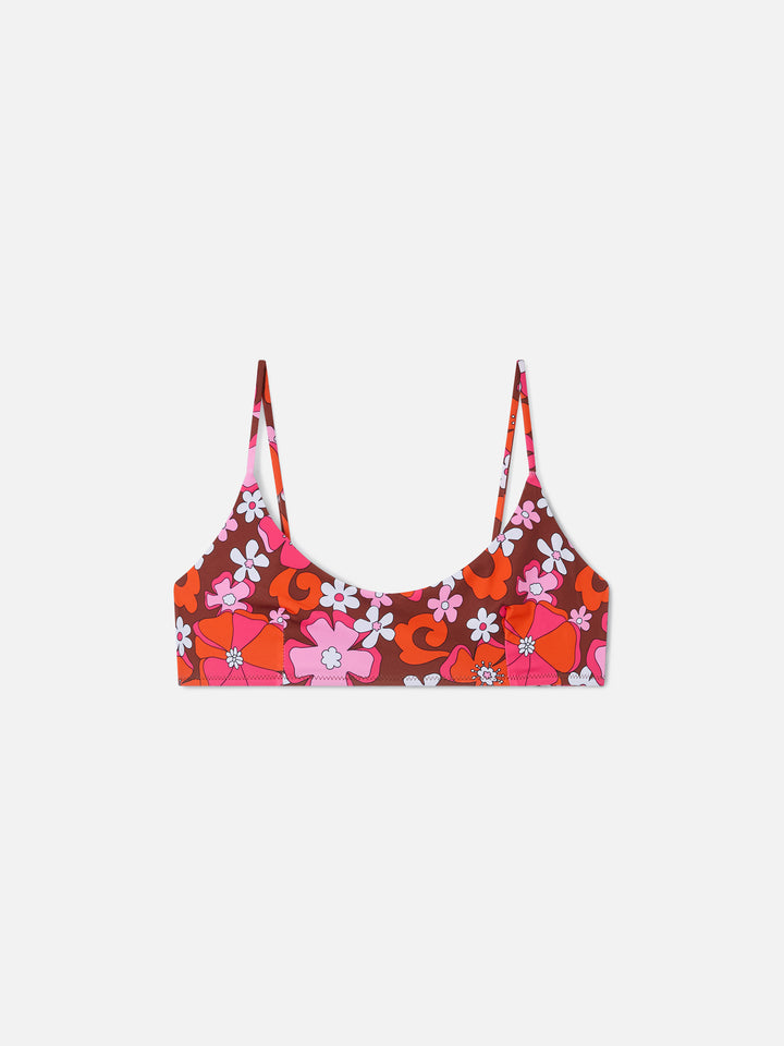 Bralette-Bikinioberteil Judy mit floralem Print 