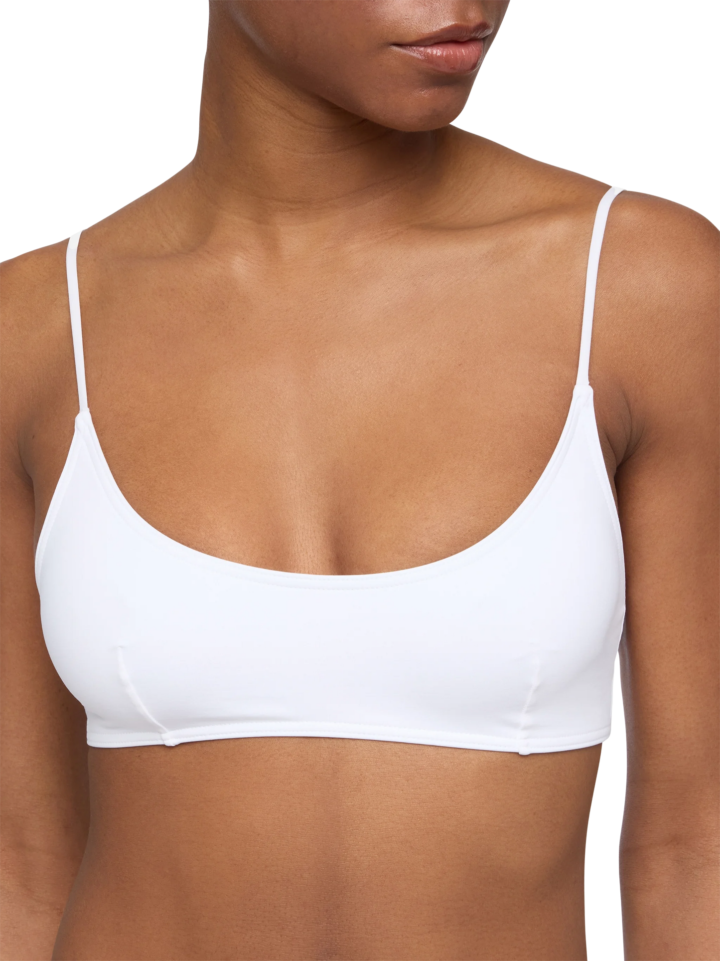Weiße klassische Badehose Lido - Weißes Bralette-Strandtop Judy Judy