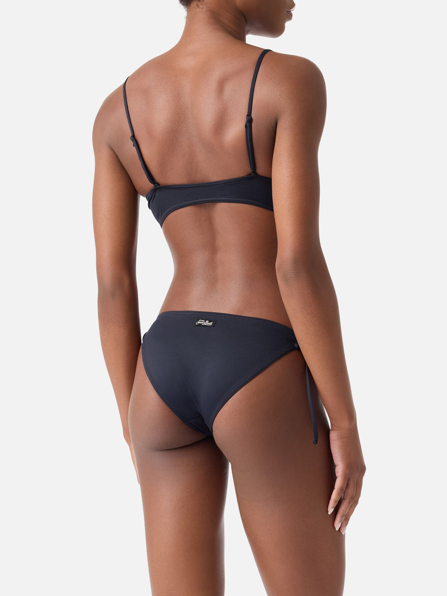 Judy Virgo black bralette bikini with ties