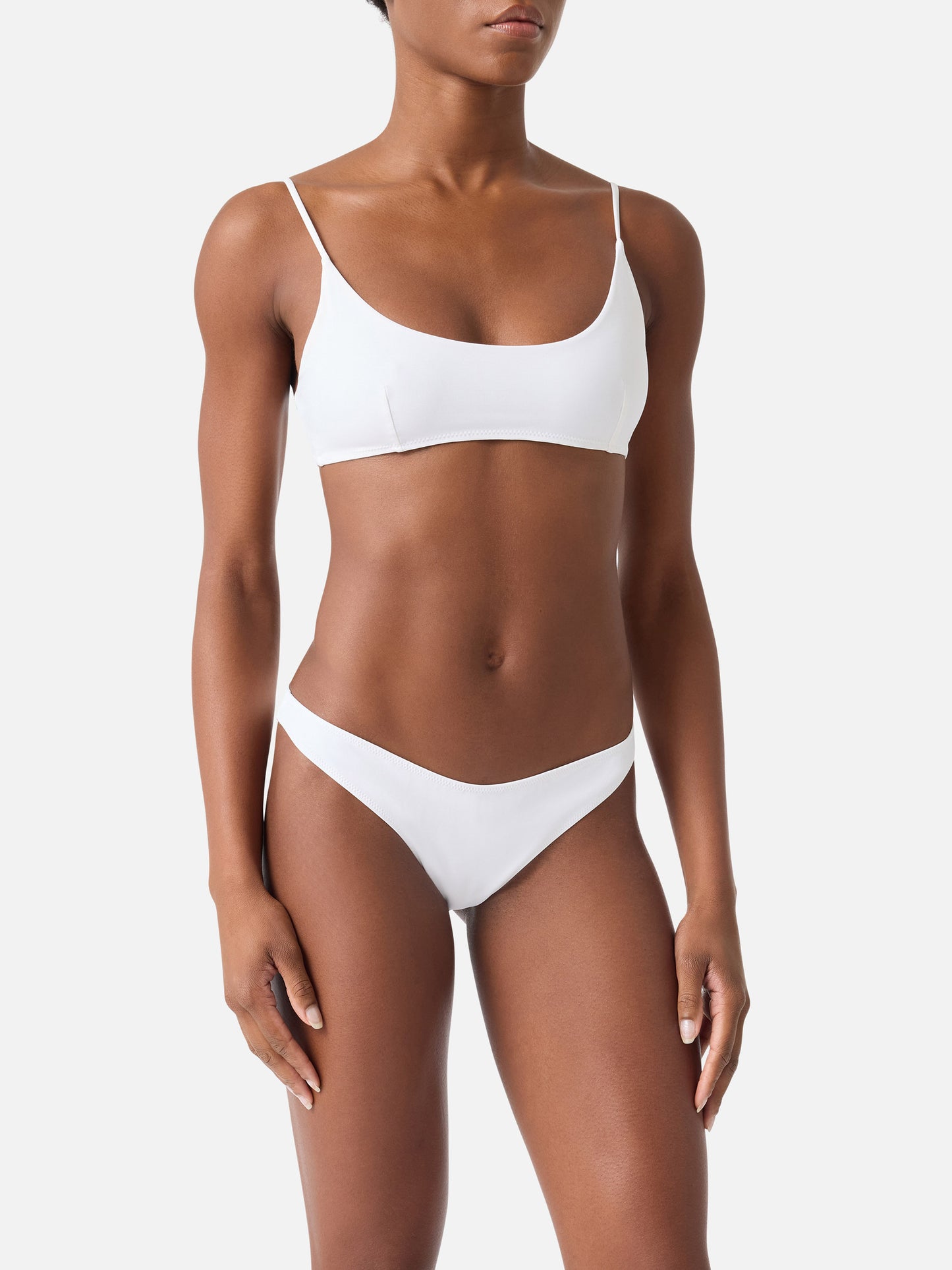 Judy Naomi white bralette bikini