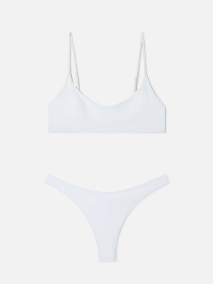 Judy Naomi weißes Bralette-Bikini 