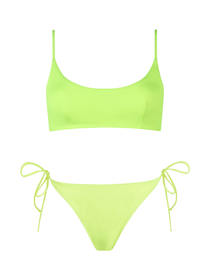 Bikini a bralette da donna fluo giallo Judy Virgo