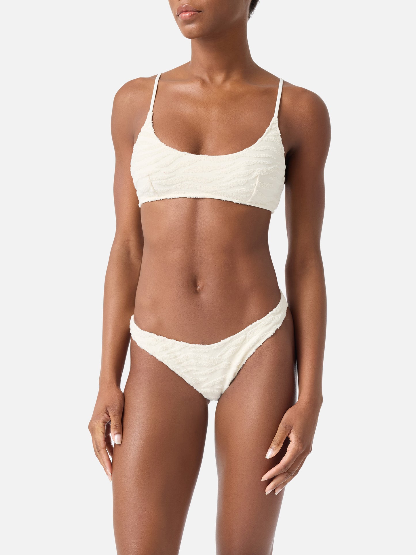 Bikini bralette Judy Naomi de rizo con estampado de cebra 