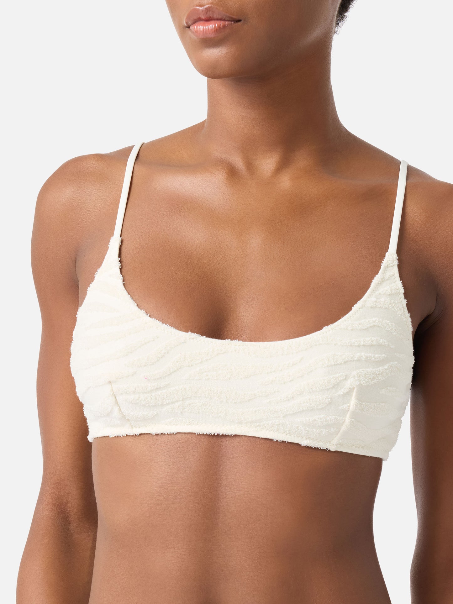 Bikini bralette Judy Naomi de rizo con estampado de cebra 