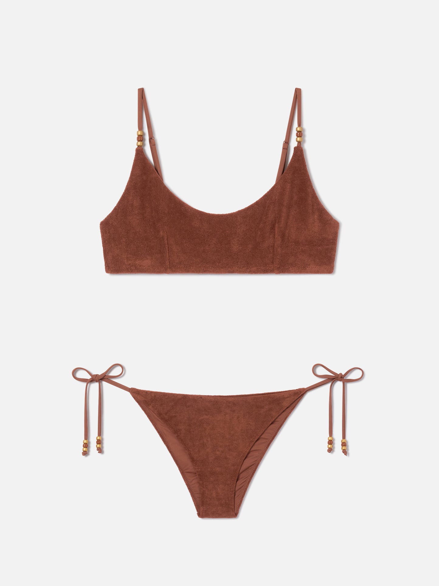 Bikini bralette Judy Virgo de rizo marrón 