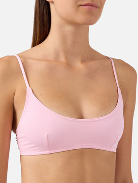 Bikini bralette Judy Virgo rose clair avec liens à nouer 