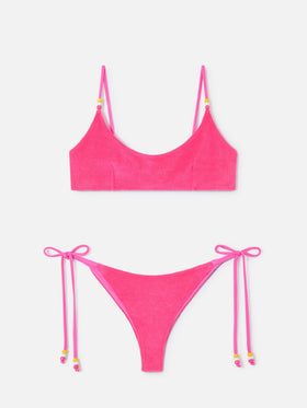 Bikini bralette Judy Marielle de rizo fucsia 
