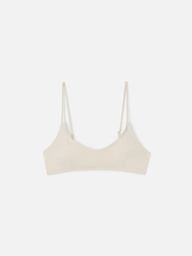 Judy bralette bikini top in solid cream