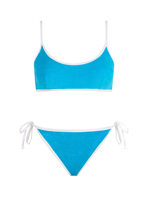 Woman terry bralette bikini Judy Virgo with piping - MC2 Saint Barth